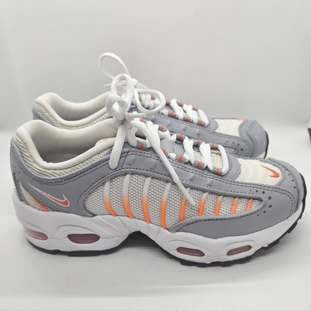 Nike Air Max Tailwind 4 GS. Grey/White/Orange. Youth 3.5Y (5W). Brand New No Box